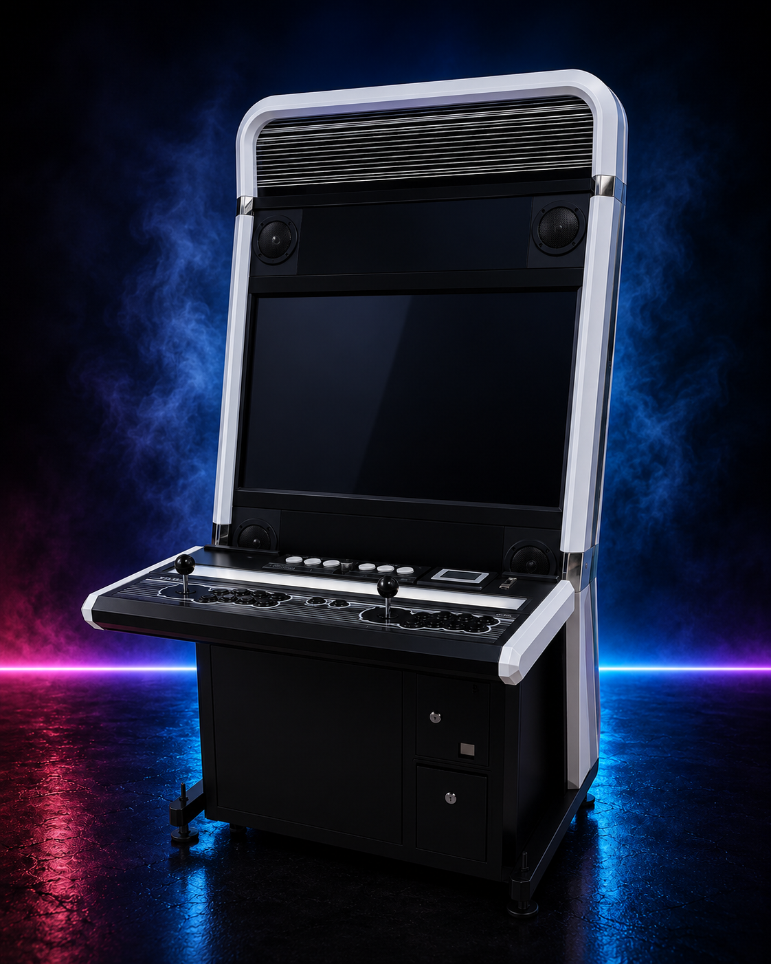 White & Black infinity Rumble 32 Arcade System