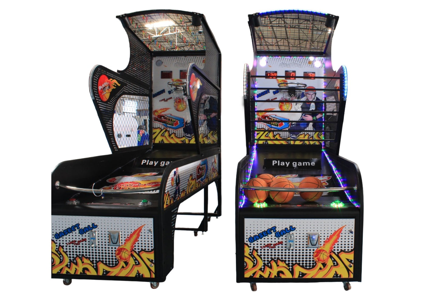 InfinityTechX SlamZone Duo – Pro Arcade Basketball Set